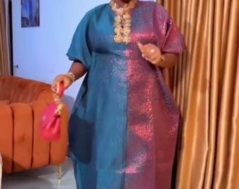 African Brocade Boubou Dress/Boubou Dress/Party Dress/Exotic Boubou Dress/Kaftan/Rich Aunty vibes/Classy Boubou/ Luxury brocade Boubou/ Bubu