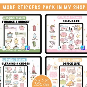 Halloween Digital Stickers – Cute Cats, Ghosts & Pumpkins for Planners or Invitation Print - GoodNotes Noteful Files, 90 Clipart PNGs image 4
