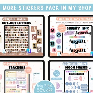 Pegatinas digitales de tareas del hogar, 50 imágenes prediseñadas de limpieza kawaii para agendas digitales, notas imprimibles, notas y archivos PNG. imagen 5
