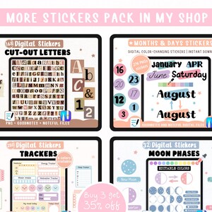 Self Care Digital Stickers for Planner | Mental Health & Self-Care Trackers | Kawaii Stickers for GoodNotes and Noteful image 5