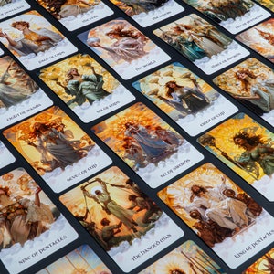 Baraja de tarot, baraja de cartas del tarot, baraja de tarot con guía, tarot de inteligencia artificial, baraja de tarot Sky Scape, 78 cartas del tarot, IA