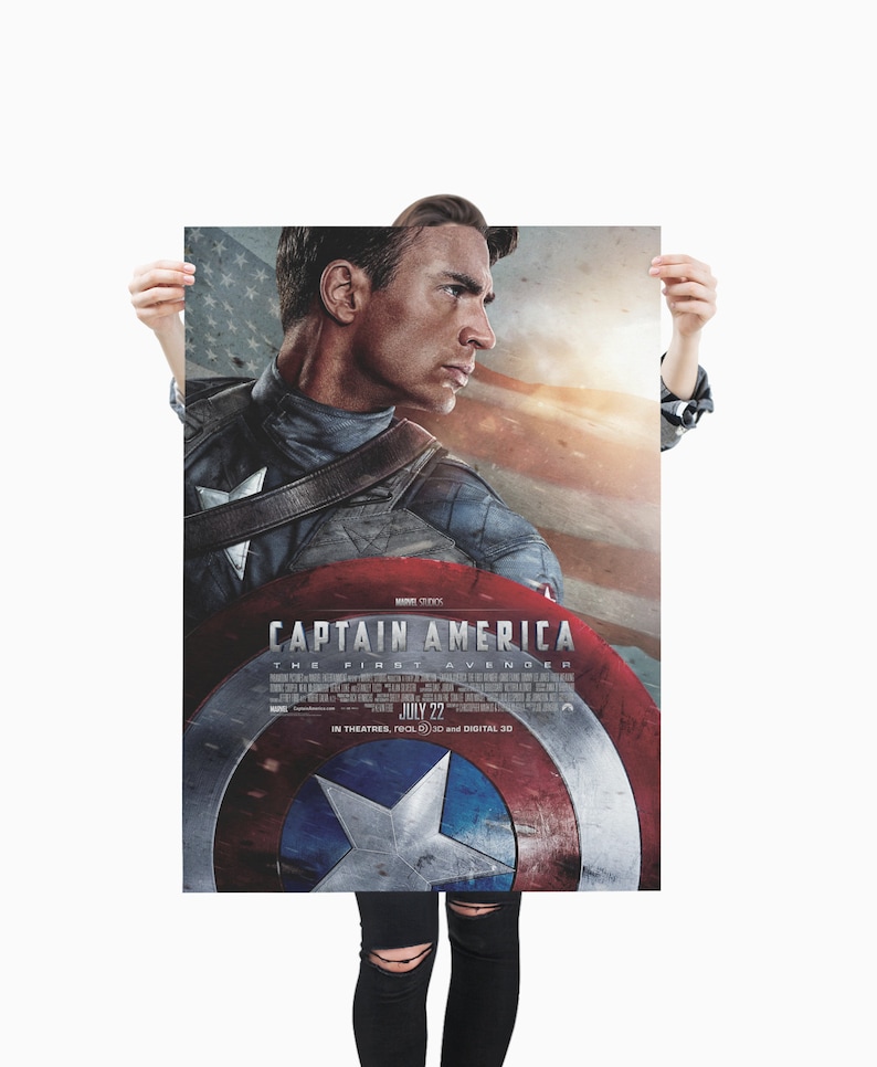Captain America: The First Avenger-poster / Premium matt vertikal poster bild 1
