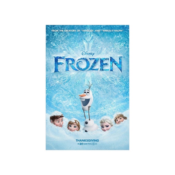 Poster Grand Format A0 Reine Des Neiges Frozen - Art Mural Anime Pour Chambre Ou Déco