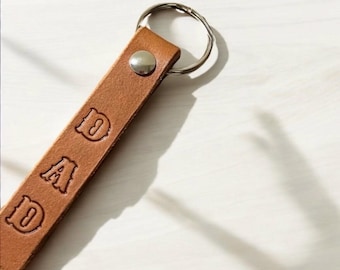 Key Ring Personalised, keyring with name, personalised leather Keyring, leather Keyring for her, leather Keyring for him, leather Keyring