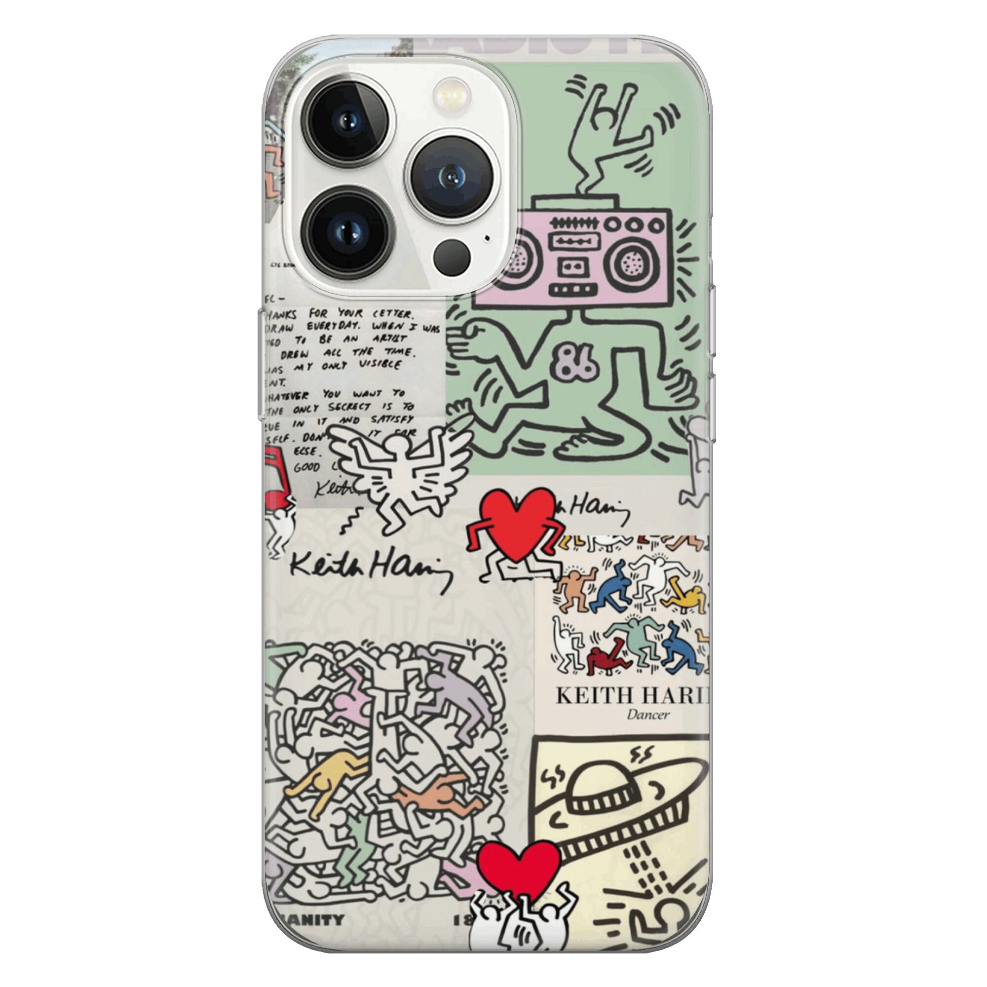 Keith Haring Phone Case Pop Art Graffiti Colorful iPhone 15 Etsy Hong