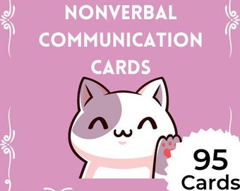 Cartes de communication non verbale (édition chat) - Outil d'aide à la communication pour les autistes, l'aphasie, le mutisme sélectif et le non verbal