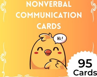 Cartes de communication non verbale (édition poulet) - Outil d'aide à la communication pour les autistes, l'aphasie, le mutisme sélectif et le non verbal