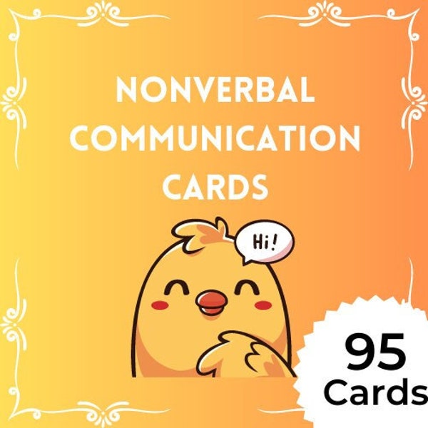 Non-Verbal Communication Cards (Chicken Edition) - Communication Assistive Tool for Autistics, Aphasia, Selective Mutism and Non-Verbal