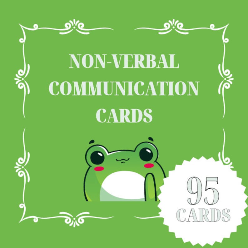 Nonverbal Communication Cards frog Edition Communication Assistive