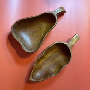 Pair of Wooden Snack Bowls