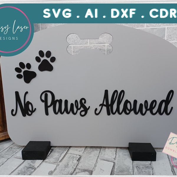 Dog Stopper For Stairs SVG - Dog Stairs Stopper SVG - Laser Design Template Dog Gate - Digital File - Corel Draw File - Silhouette Cricut