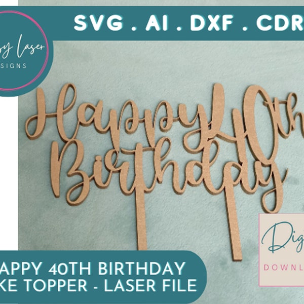 40th Birthday Cake - Etsy