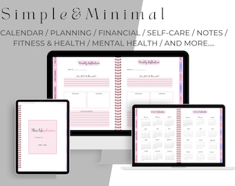 Digital Planner 2023, Goodnotes Planner, Noteshelf, Digital Planner, iPad Planner, Undated Planner, Goal tracker, Goal Planner, Calendar