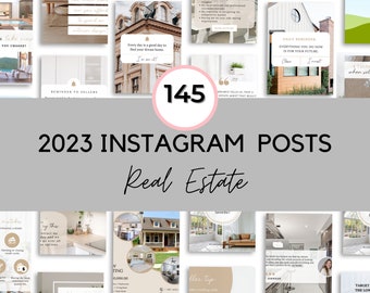 Szablony mediów społecznościowych na Instagramie dla branży nieruchomości, szablony Canva, marketing nieruchomości, szablony postów na Instagramie dla agentów nieruchomości, ulotki dotyczące nieruchomości