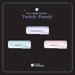 Cute Pastel Browser, Minimal Twitch Panels, 90&#39;s 00&#39;s Old Browser
