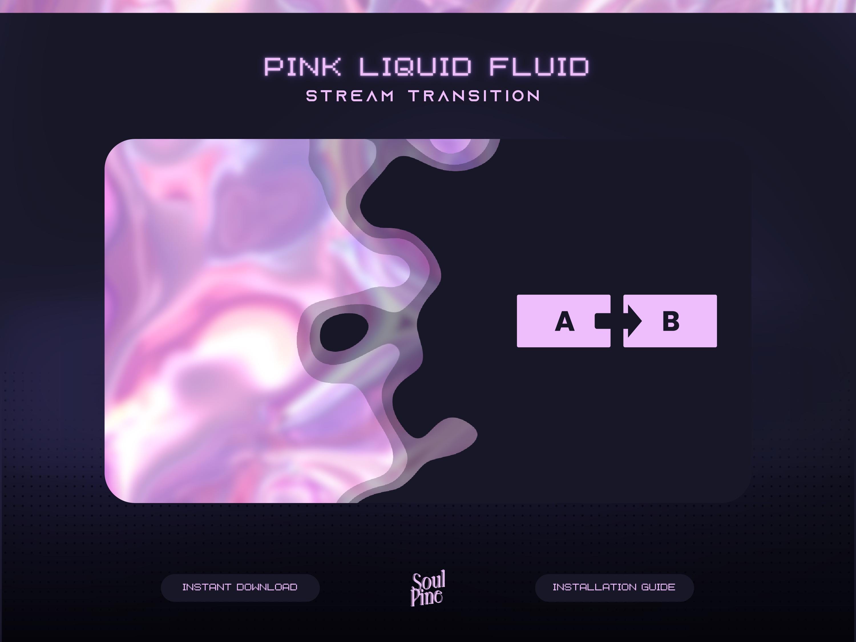Pink Liquid Fluid Stinger Transition for Twitch, OBS, and Youtube ...