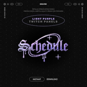 Light Purple Twitch Panels - 39 Premade Y2K Fluid Bundle