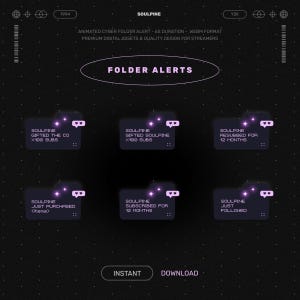 Cyber Folder Twitch Alerts: Y2K Stream Alerts | Retro Desktop Cybercore