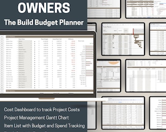 construction project template, Home Renovation Planner, Excel & Google Sheets, Management Gantt Spreadsheet, DIY Construction Budgeting