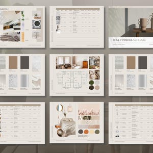 FFE Finishes Schedule for Interior Designers, Moodboard, Specification ...