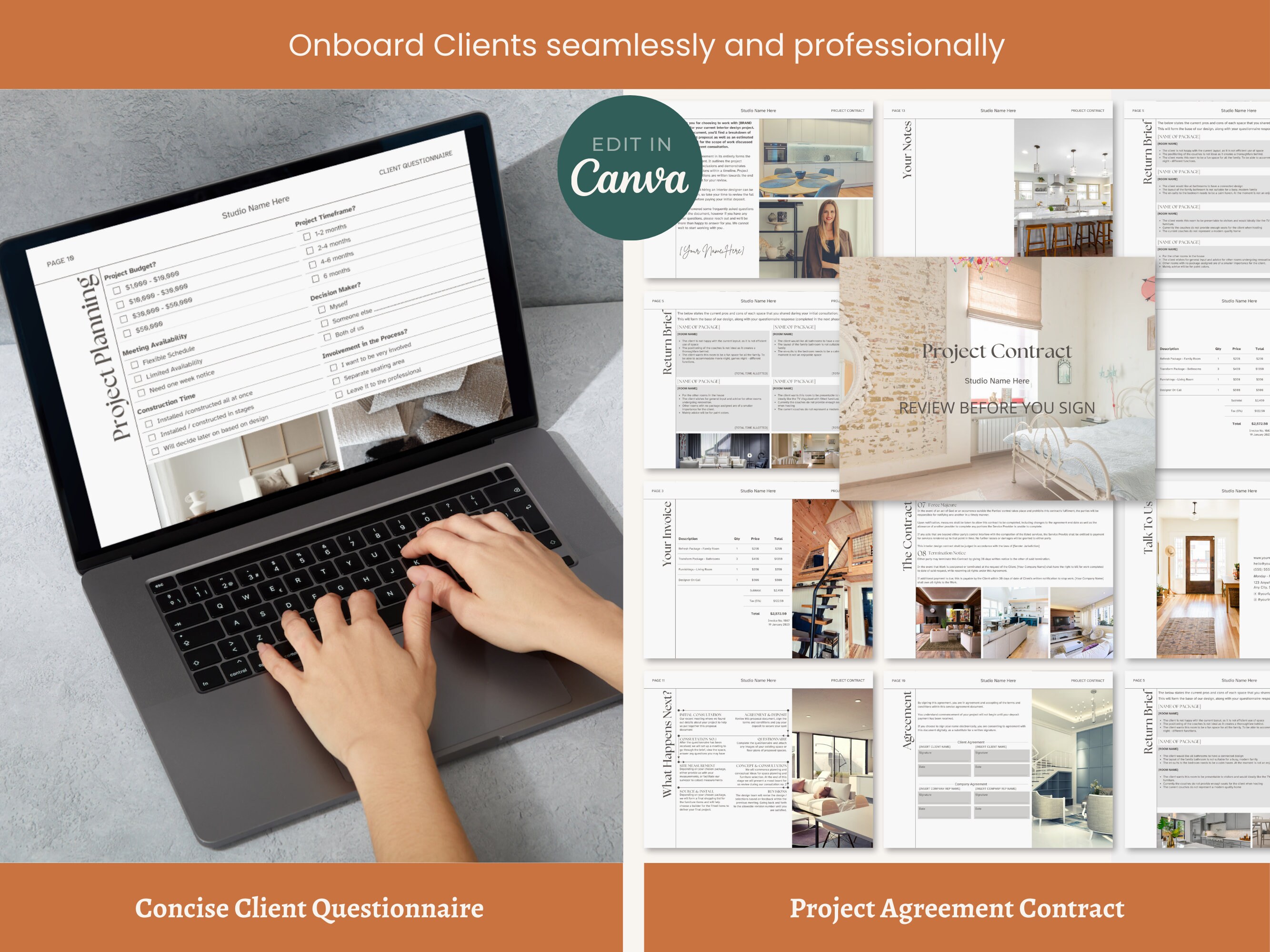 120+ Pages - Interior Design - Full Business Starter Pack - Bundle - 12 ...