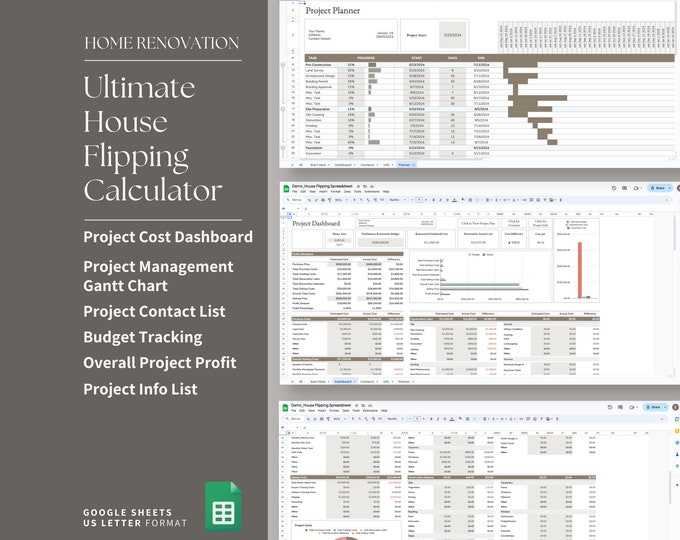 Home Renovation | Remodel Budget Excel Template | Renovation Budget ...