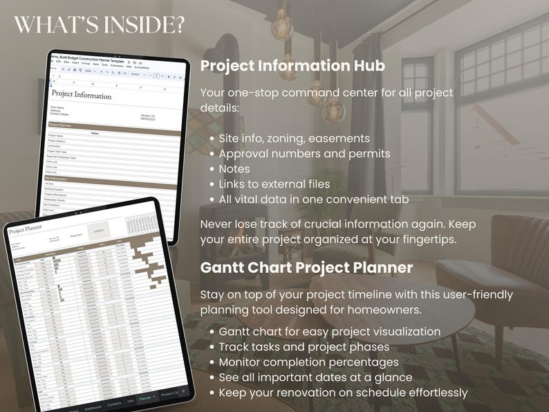 Build Budget Home Renovation Construction Planner, Excel Google Sheets ...