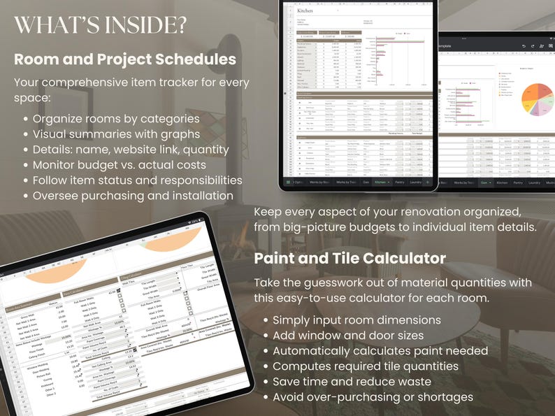 Build Budget Home Renovation Construction Planner, Excel Google Sheets ...