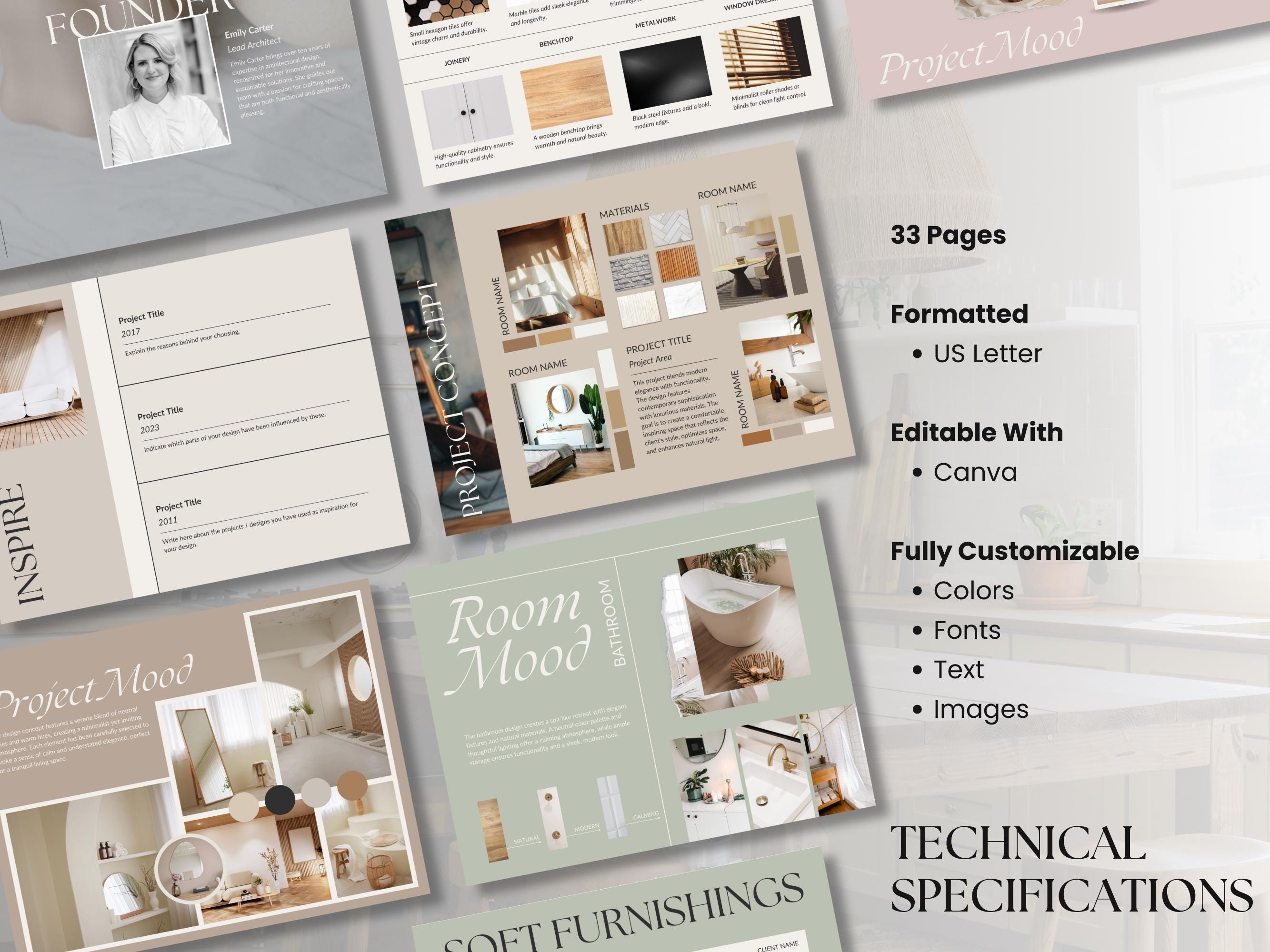 Design Presentation for Interior Projects- Designers Use Canva to ...