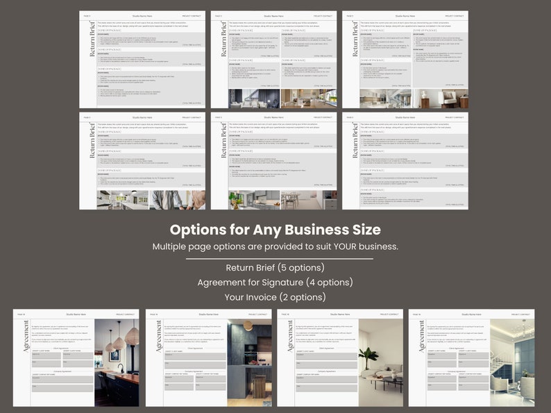 Interior Design Project Agreement Contract | Modern | E-design Contract ...