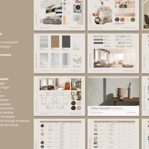 FFE Finishes Schedule for Interior Designers, Moodboard, Specification ...