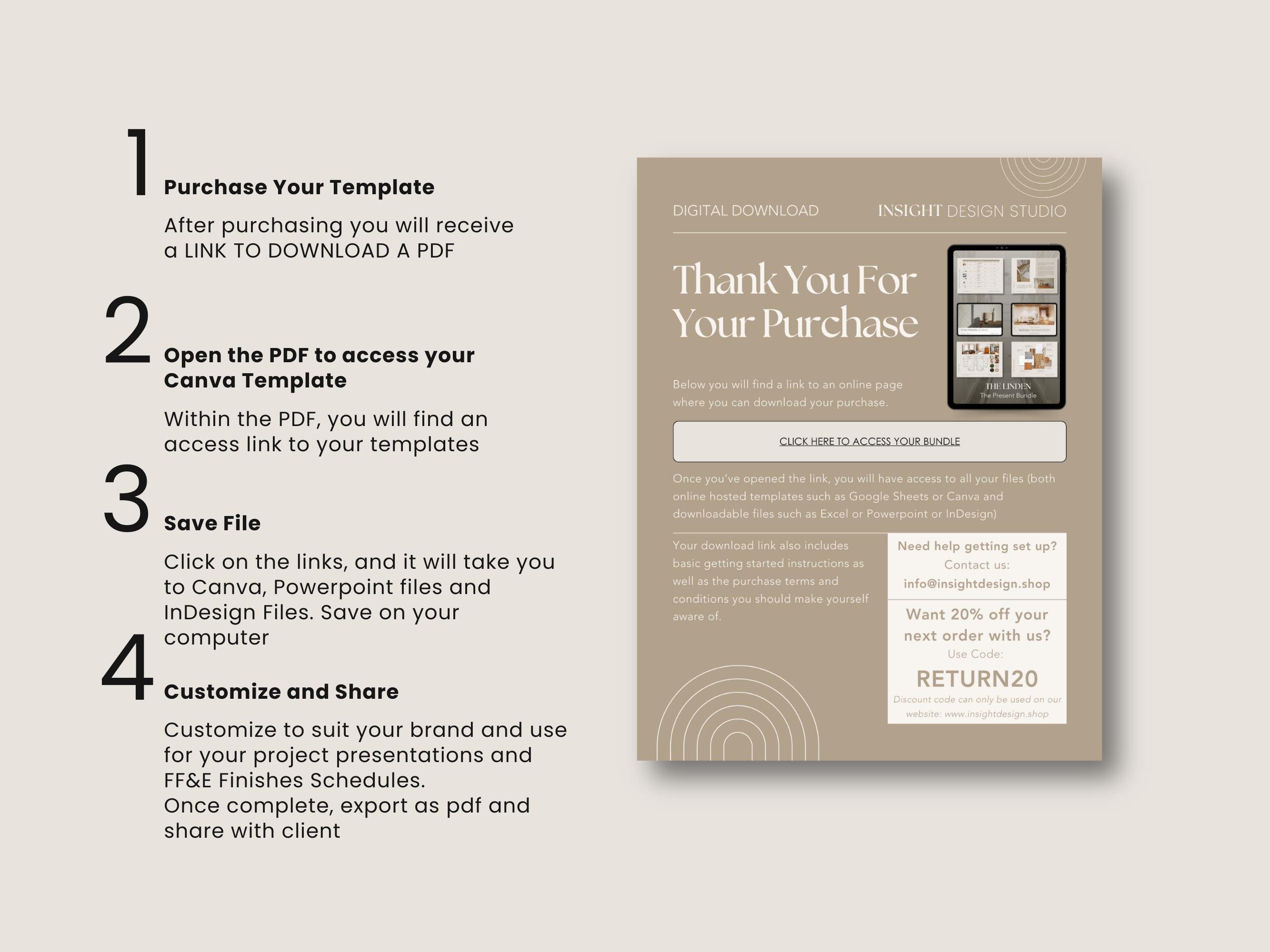 FFE Finishes Schedule and Design Presentation Template Bundle for ...