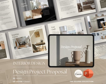 Plantilla de diseño de interiores - Propuesta de proyecto Canva - Resumen de diseño profesional - Portafolio - Estimación de honorarios del proyecto_The Eclipse Collection
