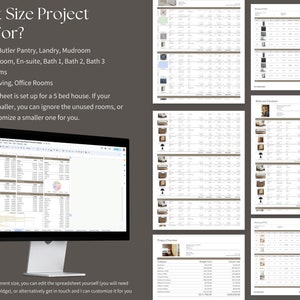 Home Renovation Google Sheets and Excel Product Specification Template ...