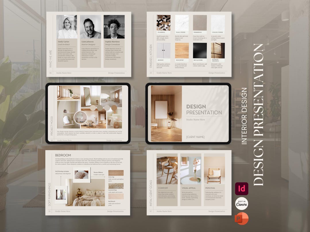Interior Design Powerpoint P.P Presentation, Client Design Proposal ...