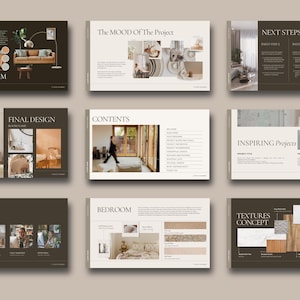 Design Presentation for Interior Designers - Moodboards,Shopping Lists,Material Selection, Finishes Board Canva Odessa Collection