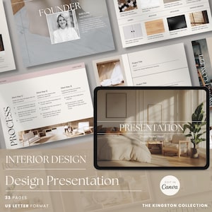 Canva Design Presentation for Interior Designers and Architects - Moodboards,Shopping Lists,Material Selection, Finishes Board