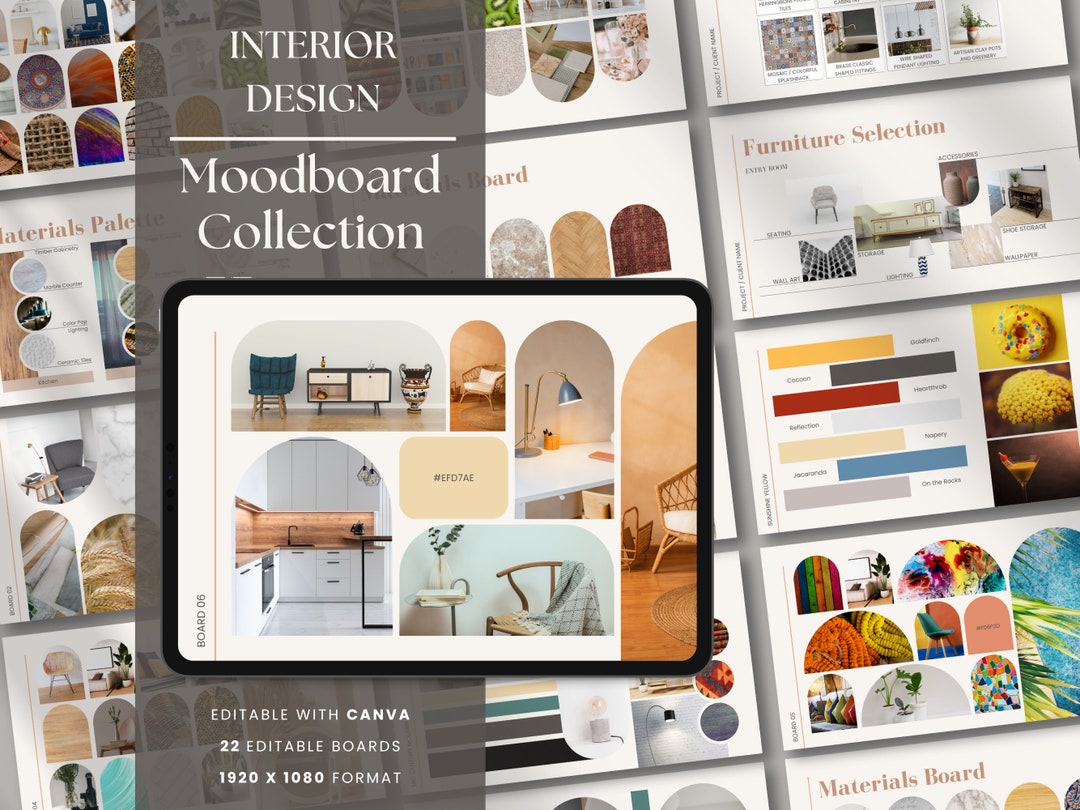Interior Design Moodboard Creation Kit / Client Presentation Concept ...