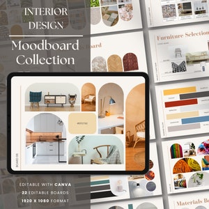 Interior Design Moodboard Creation Kit / Client Presentation Concept ...