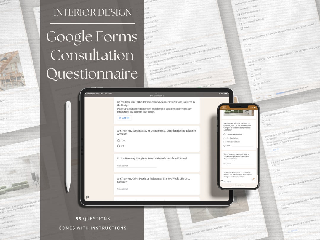 Interior Design Onboarding Client Consultation Questionnaire Google ...