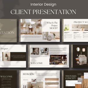 Design Presentation for Interior Designers - Moodboards,Shopping Lists,Material Selection, Finishes Board Canva Odessa Collection