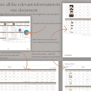 Home Renovation Google Sheets and Excel Product Specification Template ...