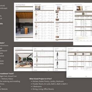 Home Renovation Google Sheets and Excel Product Specification Template ...