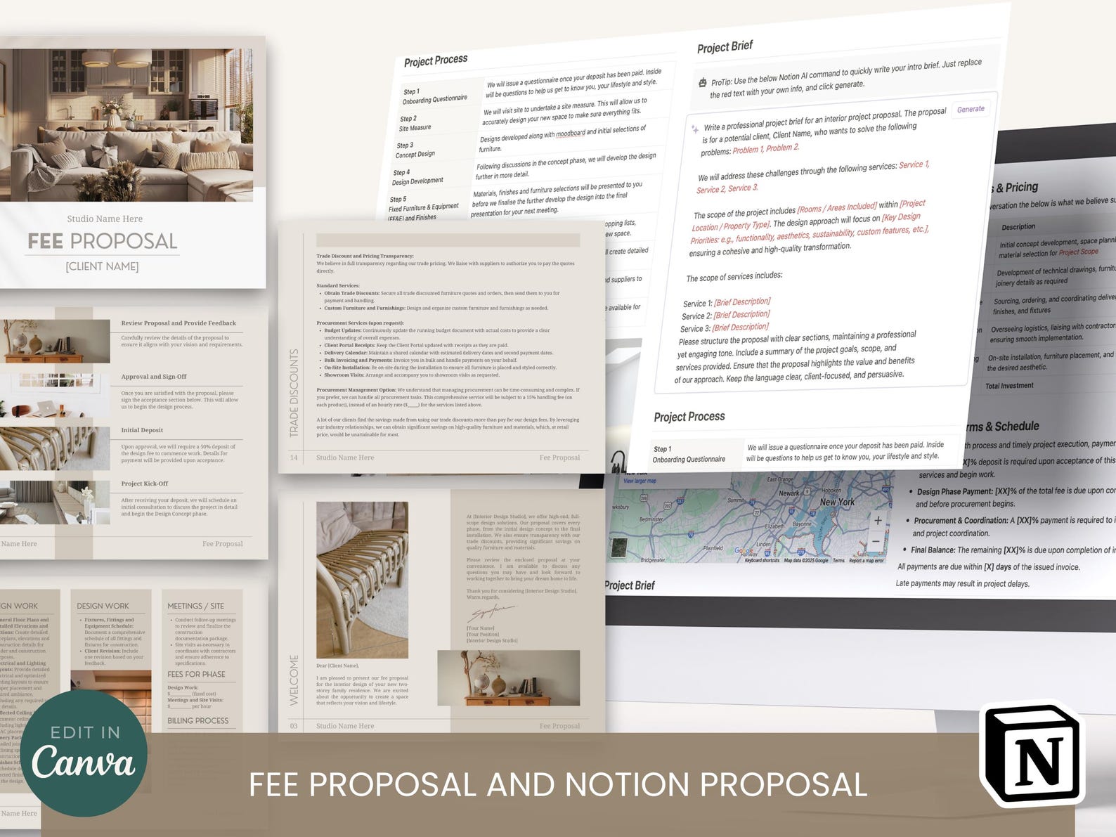 190+ Pages - Full Interior Design Studio Business Starter Pack Bundle ...
