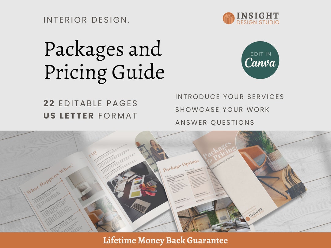 Interior Design Business Packages / Onboarding Guide Template Canva ...