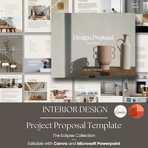 Interior Design Template - Project Proposal Canva - Professional Design Brief - Portfolio - Project Fee Estimate_The Eclipse Collection