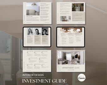 Guide d'investissement en design d'intérieur | Forfaits et prix | Modèle de toile | Portfolio Studio | Home Stager | Architecte | Studio de conception Insight