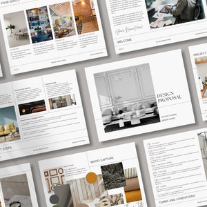 Interior Design Template - Project Proposal Canva - Professional Design Brief - Portfolio - Project Fee Estimate_Finley Collection