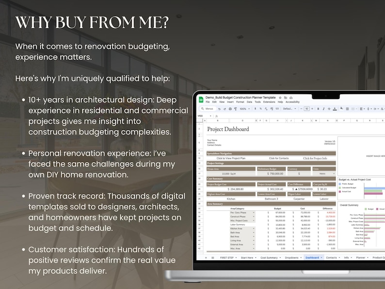 Build Budget Home Renovation Construction Planner, Excel Google Sheets ...