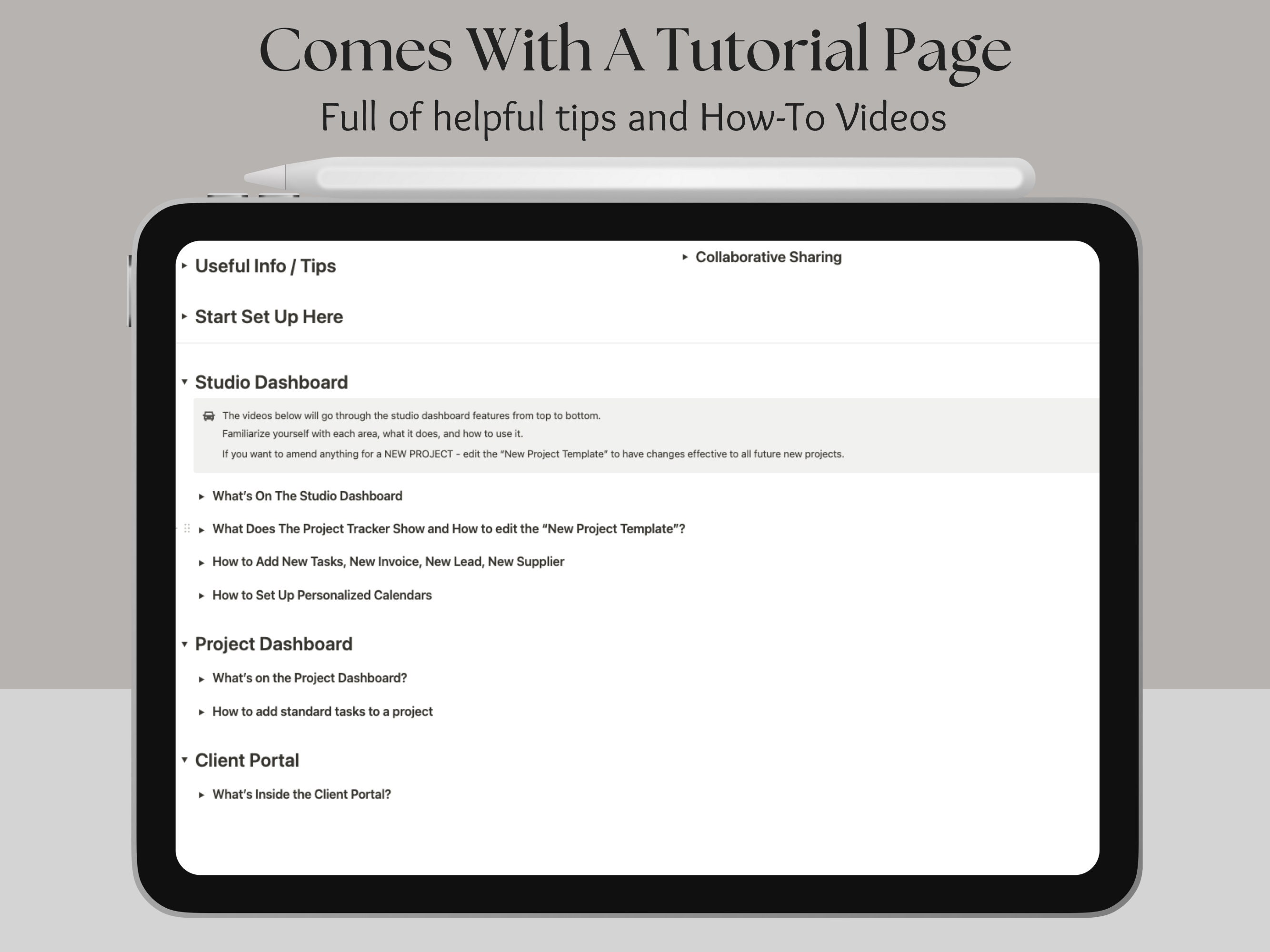 Interior Design Studio Management System - Notion Template - Vendor ...